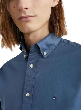 Camicia Tommy Hilfiger Flex Blu per Uomo