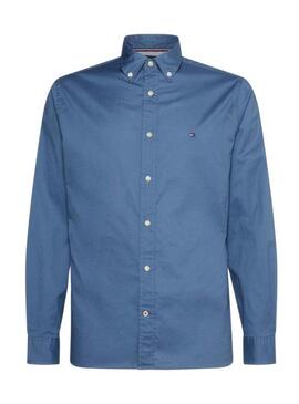 Camicia Tommy Hilfiger Flex Blu per Uomo