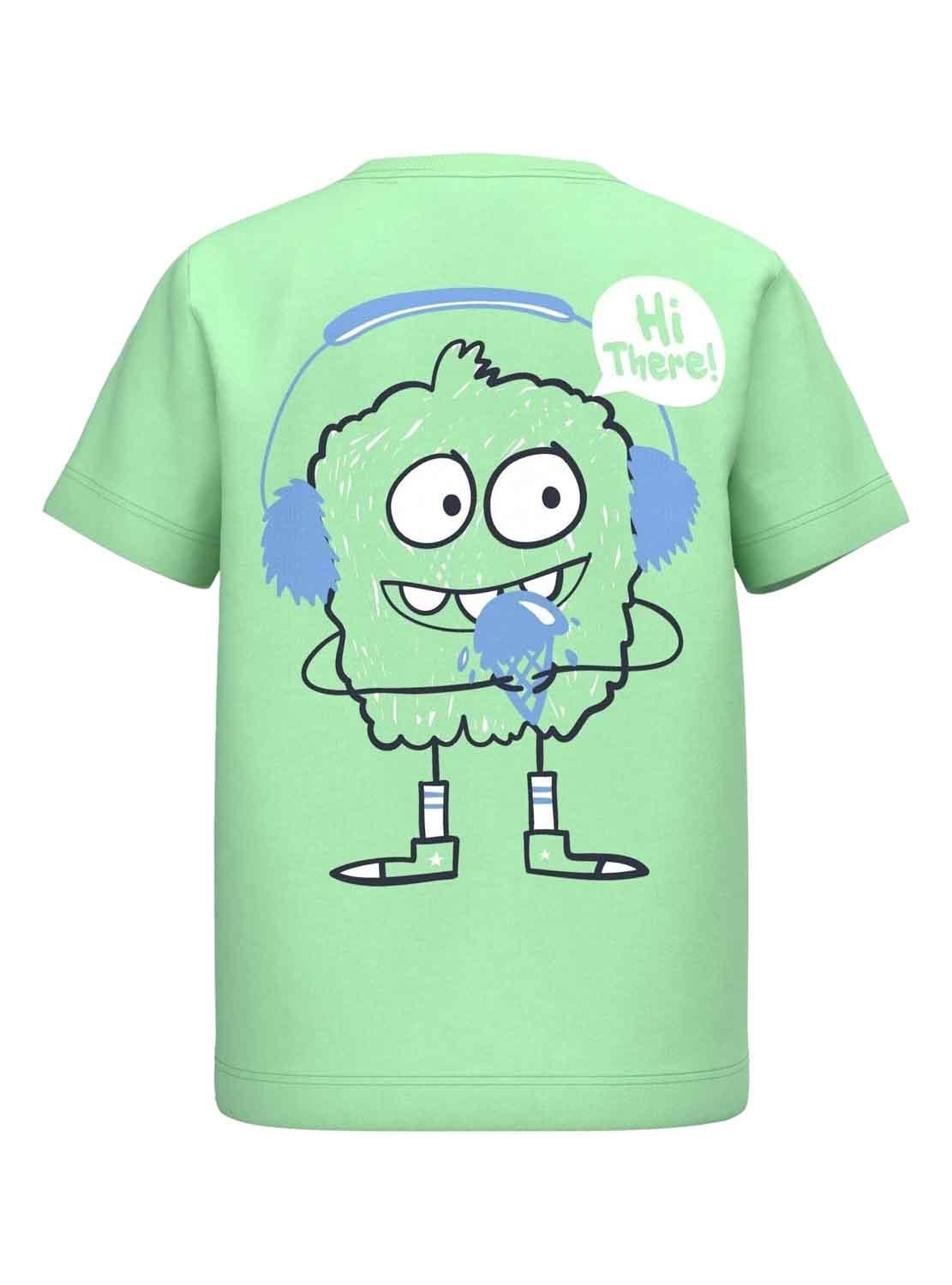 T-Shirt Name It Velix Verde per Bambino
