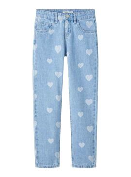 Pantaloni Jeans Name It Bella Slim Blu per Bambina