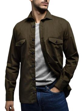 Overshirt Klout Safari Verde per Uomo