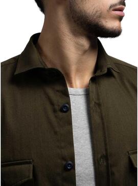 Overshirt Klout Safari Verde per Uomo