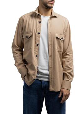 Overshirt Klout Beige Safari per Uomo