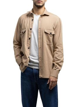 Overshirt Klout Beige Safari per Uomo