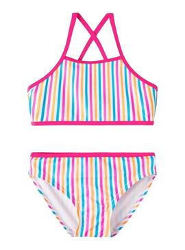 Bikini Name It Brillante Strisce per Bambina