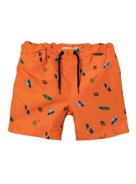 Costume da bagno Nominalo Splash Arancione per Bambino