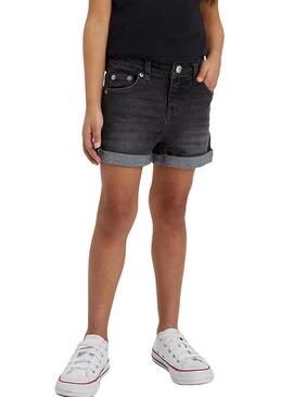 Shorts Levis Girlfriend Nero per Bambina