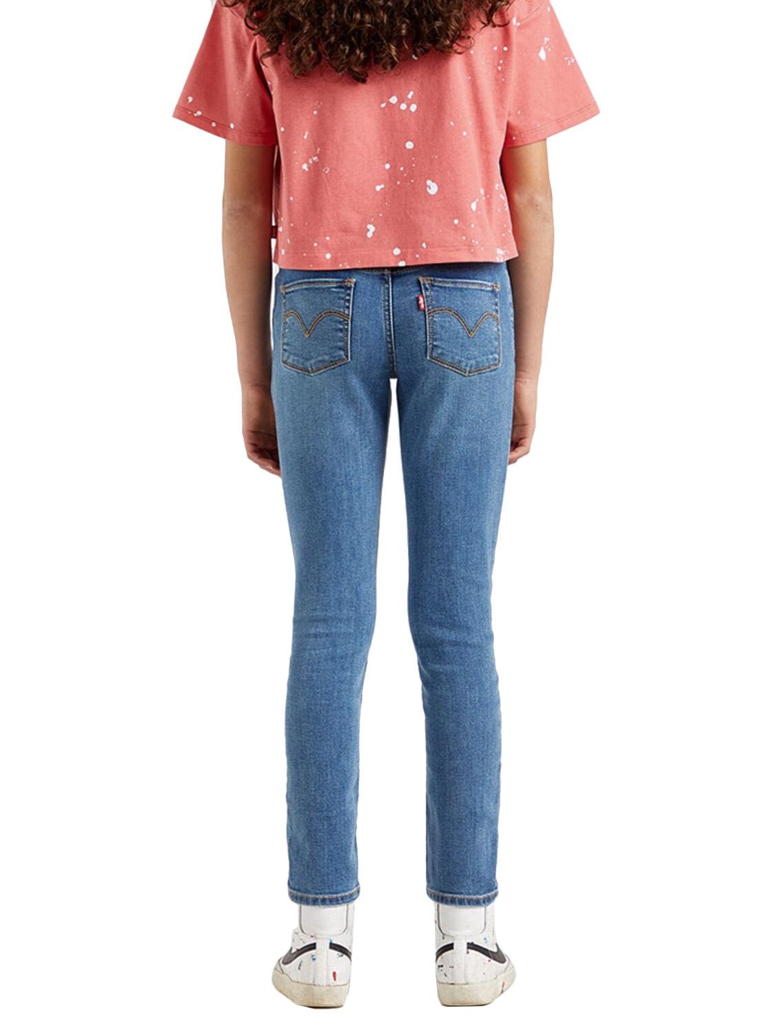 Pantaloni Jeans Levis 710 Super Skinny Blu Bambina