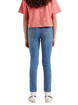 Pantaloni Jeans Levis 710 Super Skinny Blu Bambina