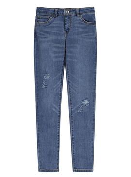 Pantaloni Jeans Levis 710 Super Skinny Blu Bambina