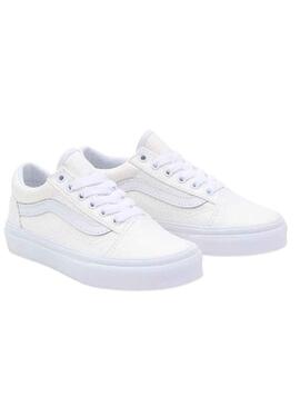 Sneakers Vans Old Skool Bianco per Bambina e Bambino