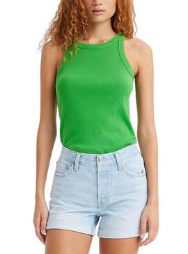 T-Shirt Levis Racer Verde per Donna