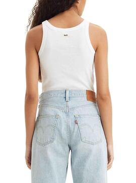 T-Shirt Levis Racer Bianco per Donna