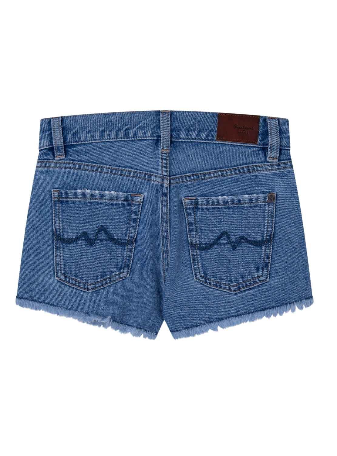 Shorts Pepe Jeans Patty Blu per Bambina