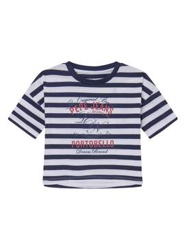 T-Shirt Pepe Jeans Nadine Strisce per Bambina