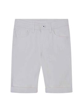 Bermudas Pepe Jeans Arricavo Bianco per Bambino