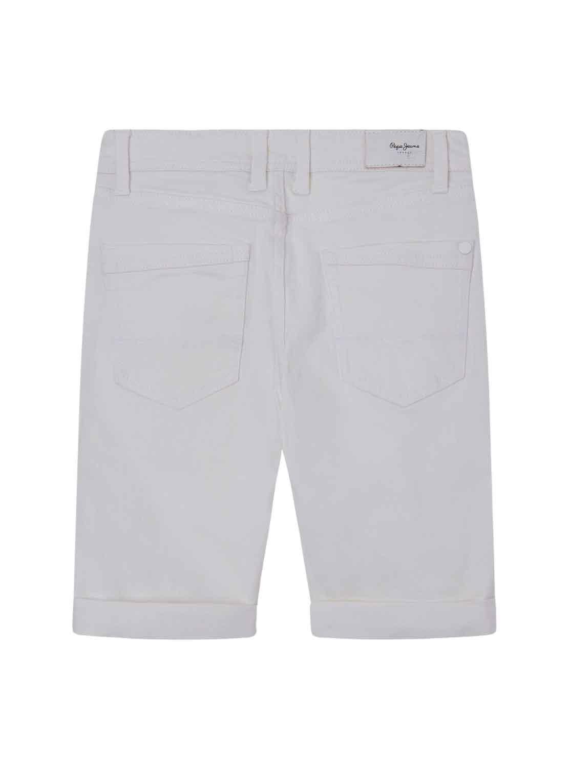 Bermudas Pepe Jeans Arricavo Bianco per Bambino