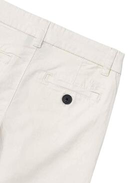 Bermuda Mayoral Chino Sarga Basic Bianco Bambino