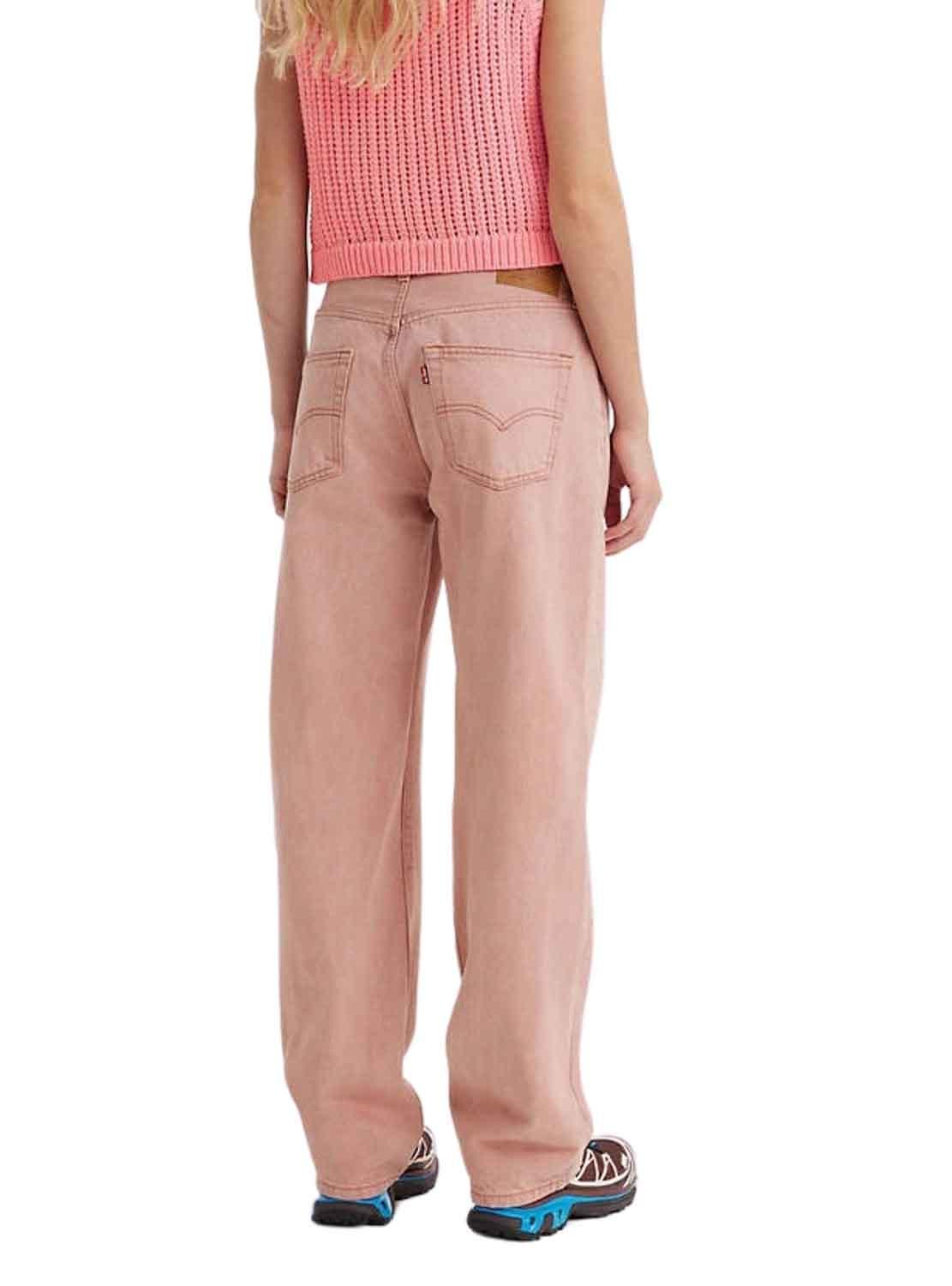Pantaloni Jeans Levis 501 90S Rosso per Donna