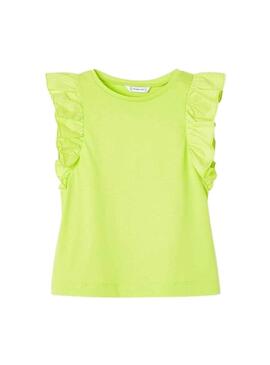 T-Shirt Mayoral Combinada Verde per Bambina