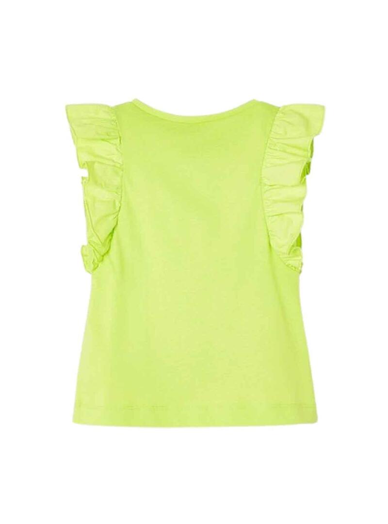 T-Shirt Mayoral Combinada Verde per Bambina