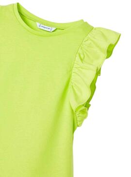 T-Shirt Mayoral Combinada Verde per Bambina