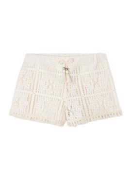 Short Mayoral Knitted Crochet Beige per Bambina