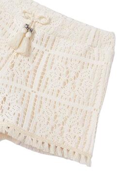 Short Mayoral Knitted Crochet Beige per Bambina