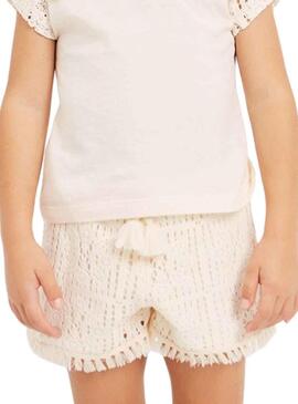 Short Mayoral Knitted Crochet Beige per Bambina