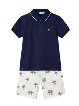 Set Mayoral Bermuda Sstampata Blu Navy Bambino