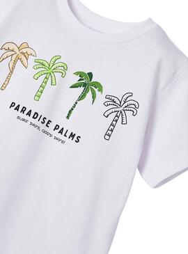 T-Shirt Mayoral Palms Bianco per Bambino