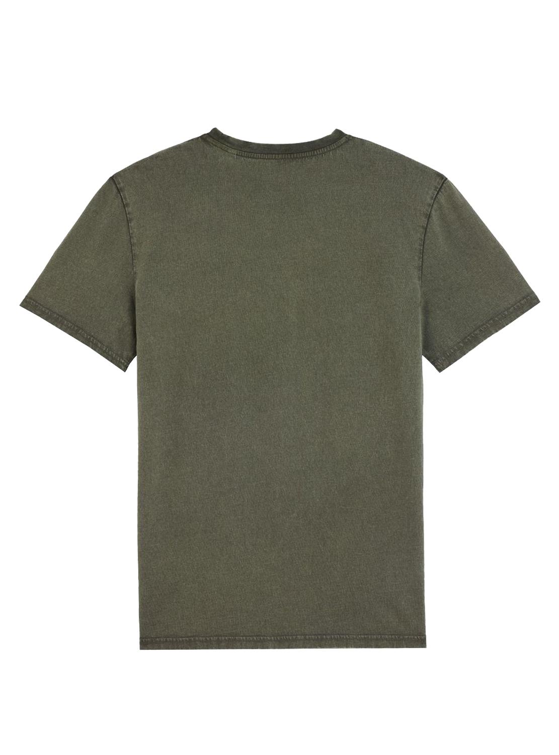 T-Shirt Klout Basic Dyed Verde Cotone Bio