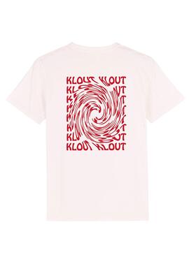 T-Shirt Klout Tornado Bianco Vintage e Rosso