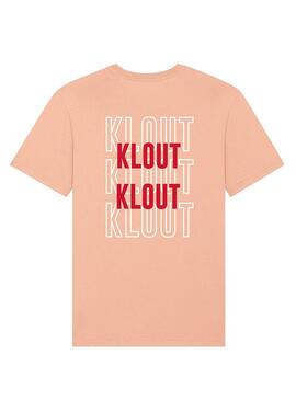 T-Shirt Klout Graphic Rosa Salmone