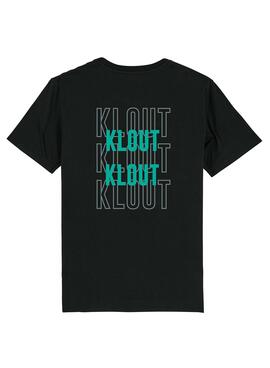 T-Shirt Klout Graphic Nero e Blu Turquesa