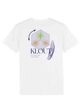 T-Shirt Klout Aesthetic Bianco Uomo e Donna