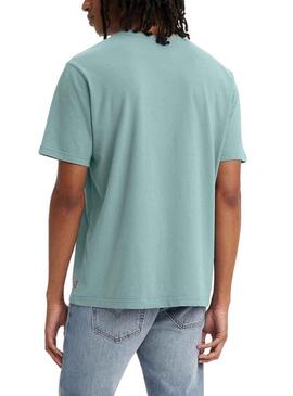 T-Shirt Levis Strauss turchese per Uomo