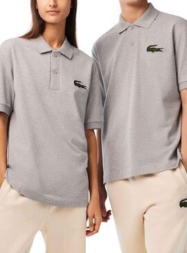 Polo Lacoste Loose Grigio per Uomo e Donna