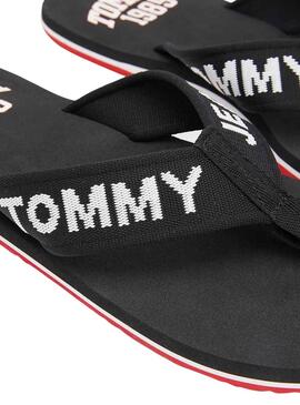 Flip flops Tommy Jeans Logo Tape Nero per Uomo
