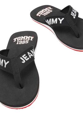 Flip flops Tommy Jeans Logo Tape Nero per Uomo