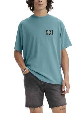 T-Shirt Levis 501 Vintage Blu per Uomo