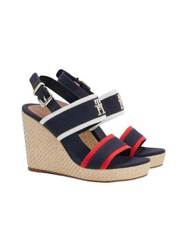 Sandali Tommy Hilfiger Contrast Blu Navy Donna