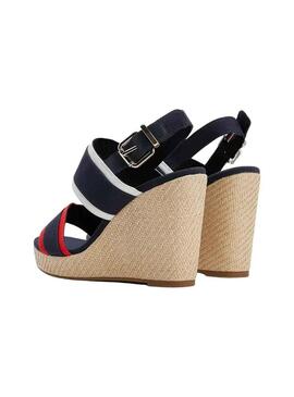 Sandali Tommy Hilfiger Contrast Blu Navy Donna