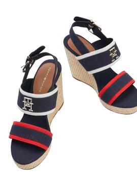 Sandali Tommy Hilfiger Contrast Blu Navy Donna