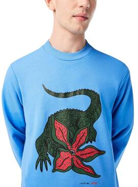 Felpa Lacoste Netflix Stranger Things Blu