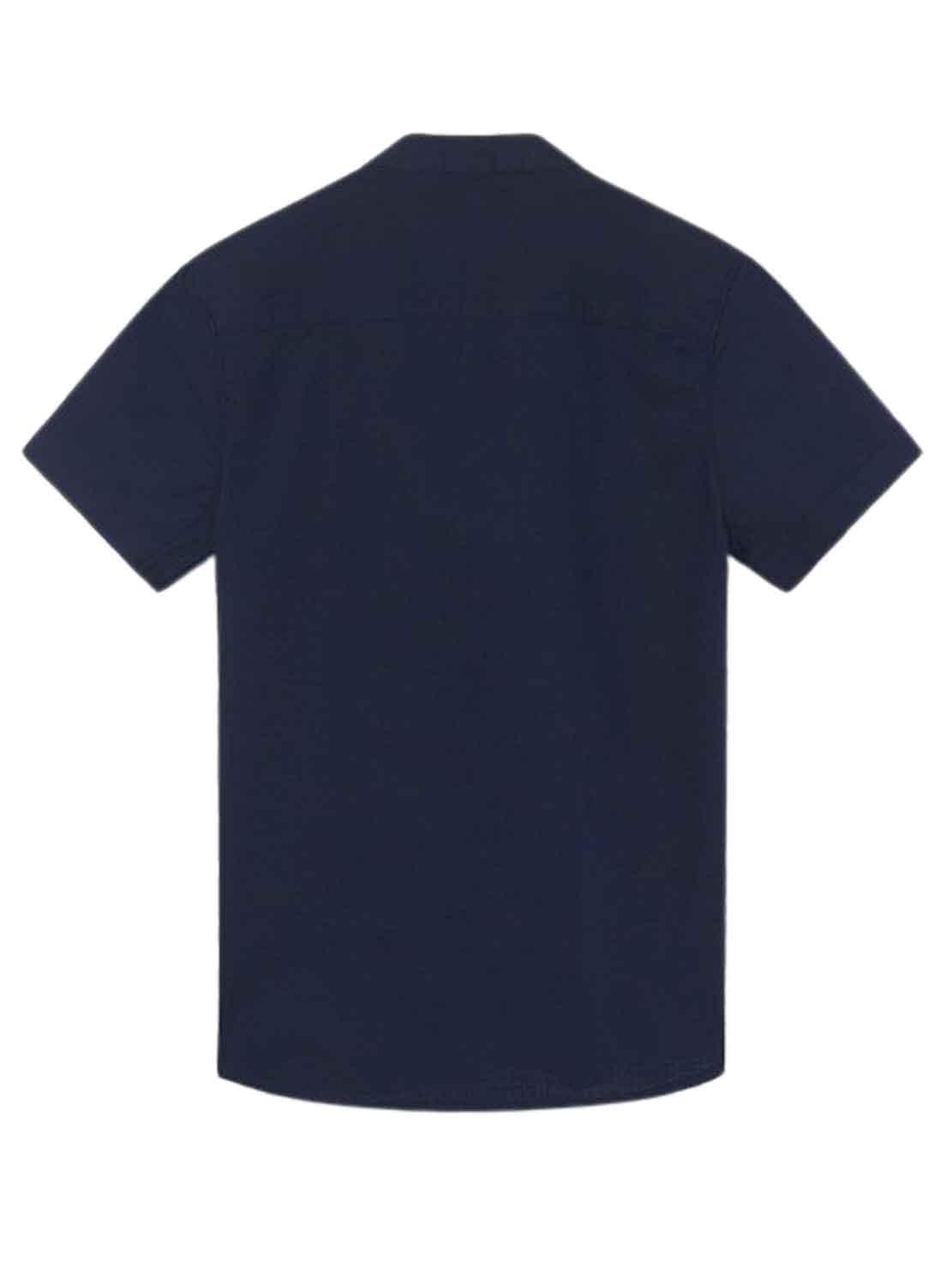 Camicia Mayoral Cuello Mao Blu Navy per Bambino