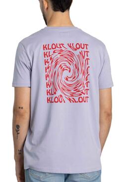 T-Shirt Klout Tornado Lilla per Donna e Uomo