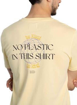 T-Shirt Klout No Plastic Giallo