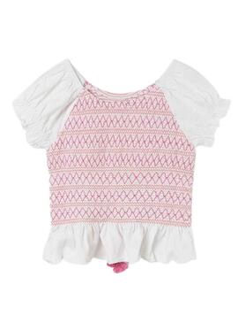 T-Shirt Mayoral Bee Nest Rosa per Bambina