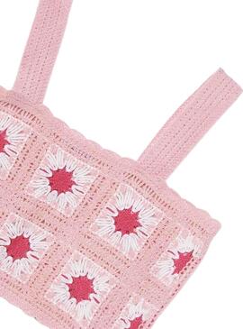 Set Top Croche e T-Shirt Mayoral Rosa per Bambina